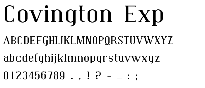 Covington Exp font